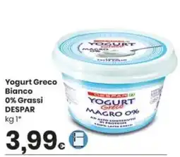 Despar Yogurt Greco Bianco 0% Grassi DESPAR offerta