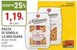 Doro Supermercati PASTA DI SEMOLA LA MOLISANA offerta