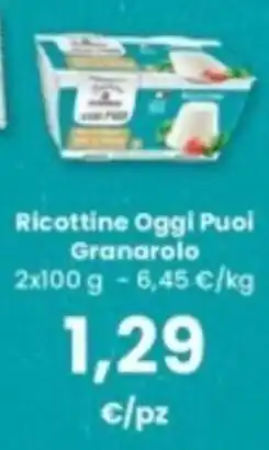 Interspar Ricottine Ogg Puoi Granarolo offerta