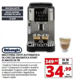 Comet DeLonghi macchina caffè automatica in chicchi magnifica start offerta