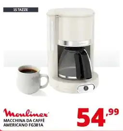 Comet Moulinex MACCHINA DA CAFFÈ AMERICANO FG381A offerta