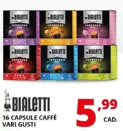 Comet BIALETTI 16 CAPSULE CAFFÈ VARI GUSTI offerta