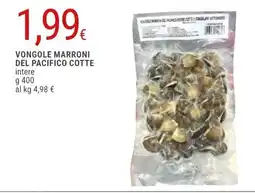 Doro Supermercati VONGOLE MARRONI DEL PACIFICO COTTE offerta