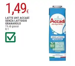 Doro Supermercati LATTE UHT ACCADÌ SENZA LATTOSIO GRANAROLO offerta