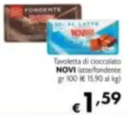 Maxi Supermercati Tavoletta di cioccolato NOVI latte/fondente offerta