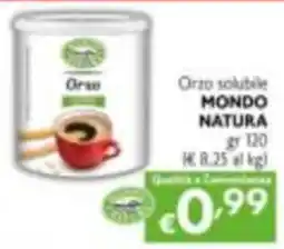 Maxi Supermercati Orzo solubile MONDO NATURA offerta
