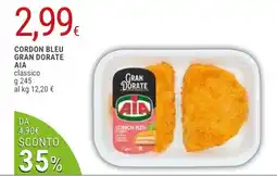 Doro Supermercati Cordon Bleu Gran Dorate AIA classico offerta