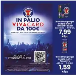 Interspar Birra Strong Lager doppio malto Tennent's Super offerta