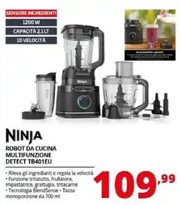 Comet NINJA ROBOT DA CUCINA MULTIFUNZIONE DETECT TB401EU offerta