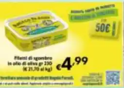 Maxi Supermercati filetti di sgombro in olio di oliva offerta