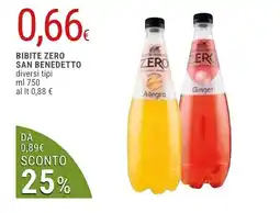 Doro Supermercati Bibite zero San Benedetto offerta