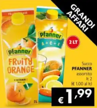 Maxi Supermercati Succo PFANNER assortito offerta