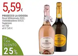 Doro Supermercati Prosecco La Gioiosa Rosé Millesimato DOC offerta