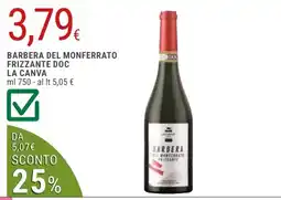 Doro Supermercati BARBERA DEL MONFERRATO FRIZZANTE DOC LA CANVA offerta