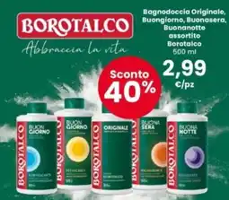 Interspar Bagnodoccia Originale, Buongiorno, Buonasera, Buonanotte assortito Borotalco offerta