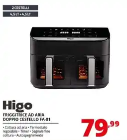Comet Higo FRIGGITRICE AD ARIA DOPPIO CESTELLO FA-81 offerta