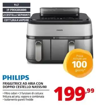 Comet PHILIPS FRIGGITRICE AD ARIA CON DOPPIO CESTELLO offerta