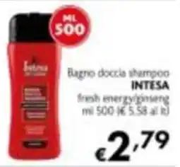 Maxi Supermercati Bagno doccia shampoo INTESA fresh energy ginseng offerta