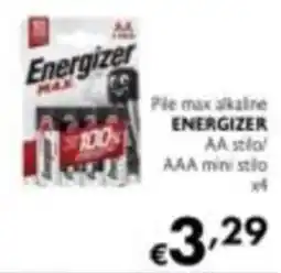 Maxi Supermercati Pile max alkaline ENERGIZER offerta