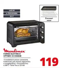 Comet Moulinex FORNO ELETTRICO OPTIMO 33 offerta
