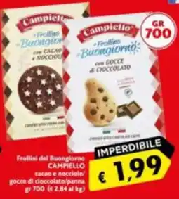 Maxi Supermercati Frollini del Buongiorno Campiello offerta