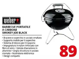 Comet Weber Barbecue Portatile a Carbone Smokey Joe Black offerta
