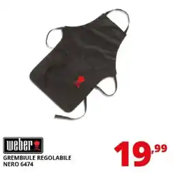 Comet weber GREMBIULE REGOLABILE NERO 6474 offerta