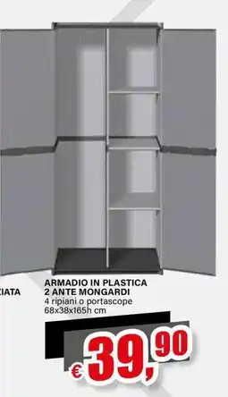 Il Gigante ARMADIO IN PLASTICA 2 ANTE MONGARDI offerta
