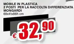 Il Gigante MOBILE IN PLASTICA 2 POSTI PER LA RACCOLTA DIFFERENZIATA MONGARDI offerta