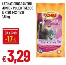 IperFamila LECHAT CROCCANTINI JUNIOR POLLO FRESCO E RISO offerta