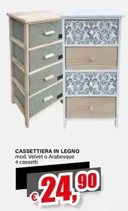 Il Gigante CASSETTIERA IN LEGNO offerta