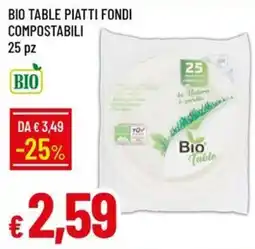 IperFamila Bio Table Piatti Fondi offerta