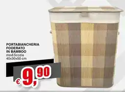 Il Gigante PORTABIANCHERIA FODERATO IN BAMBOO mod.Scozia offerta
