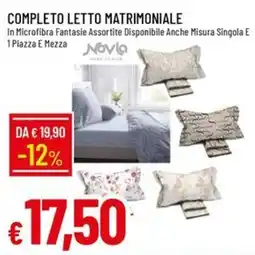 IperFamila Completo Letto Matrimoniale Novia offerta