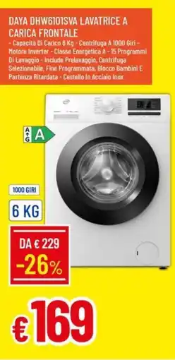 IperFamila DAYA DHW6101SVA LAVATRICE A CARICA FRONTALE offerta