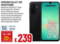 IperFamila SAMSUNG GALAXY A26 SMARTPHONE offerta