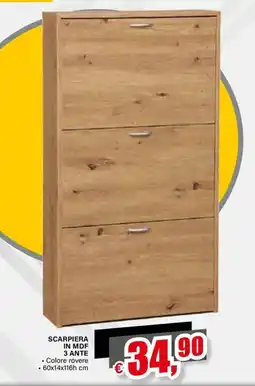 Il Gigante SCARPIERA IN MDF 3 ANTE offerta