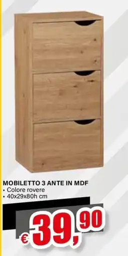 Il Gigante MOBILETTO 3 ANTE IN MDF offerta