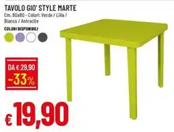 IperFamila TAVOLO GIO' STYLE MARTE offerta