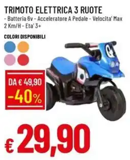 IperFamila TRIMOTO ELETTRICA 3 RUOTE offerta