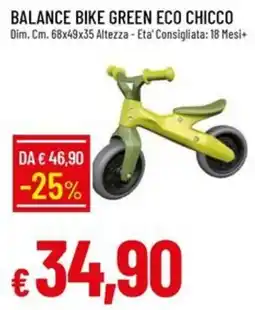 IperFamila BALANCE BIKE GREEN ECO CHICCO offerta