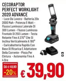 IperFamila CECORAPTOR PERFECT WORKLIGHT 2020 ADVANCE offerta