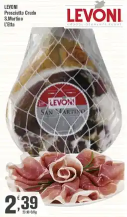 Conté Supermercati LEVONI Prosciutto Crudo S.Martino offerta