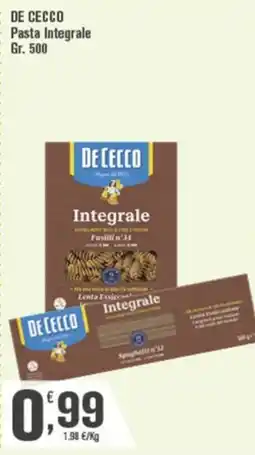 Conté Supermercati DE CECCO Pasta Integrale offerta
