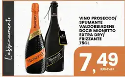 Interspar Vino Prosecco/Spumante Valdobbiadene DOCG Mionetto Extra Dry/Frizzante offerta