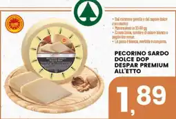 Interspar PECORINO Sardo DOLCE DOP DESPAR PREMIUM offerta