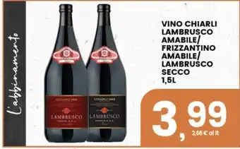 Interspar Vino Chiarli Lambrusco offerta