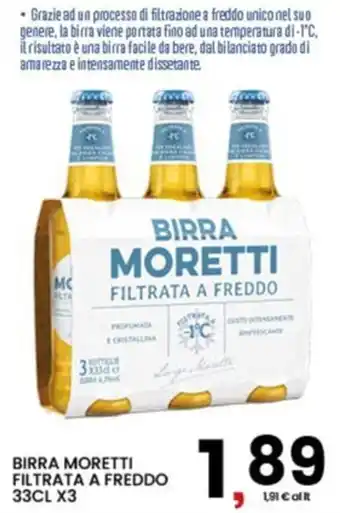 Interspar Birra Moretti Filtrata a Freddo offerta