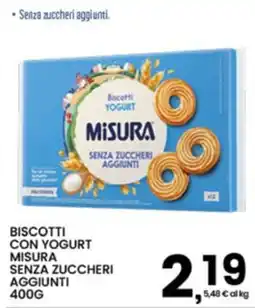 Interspar Biscotti con yogurt Misura senza zuccheri aggiunti offerta