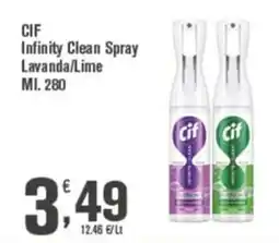 Conté Supermercati Cif Infinity Clean Spray Lavanda/Lime offerta